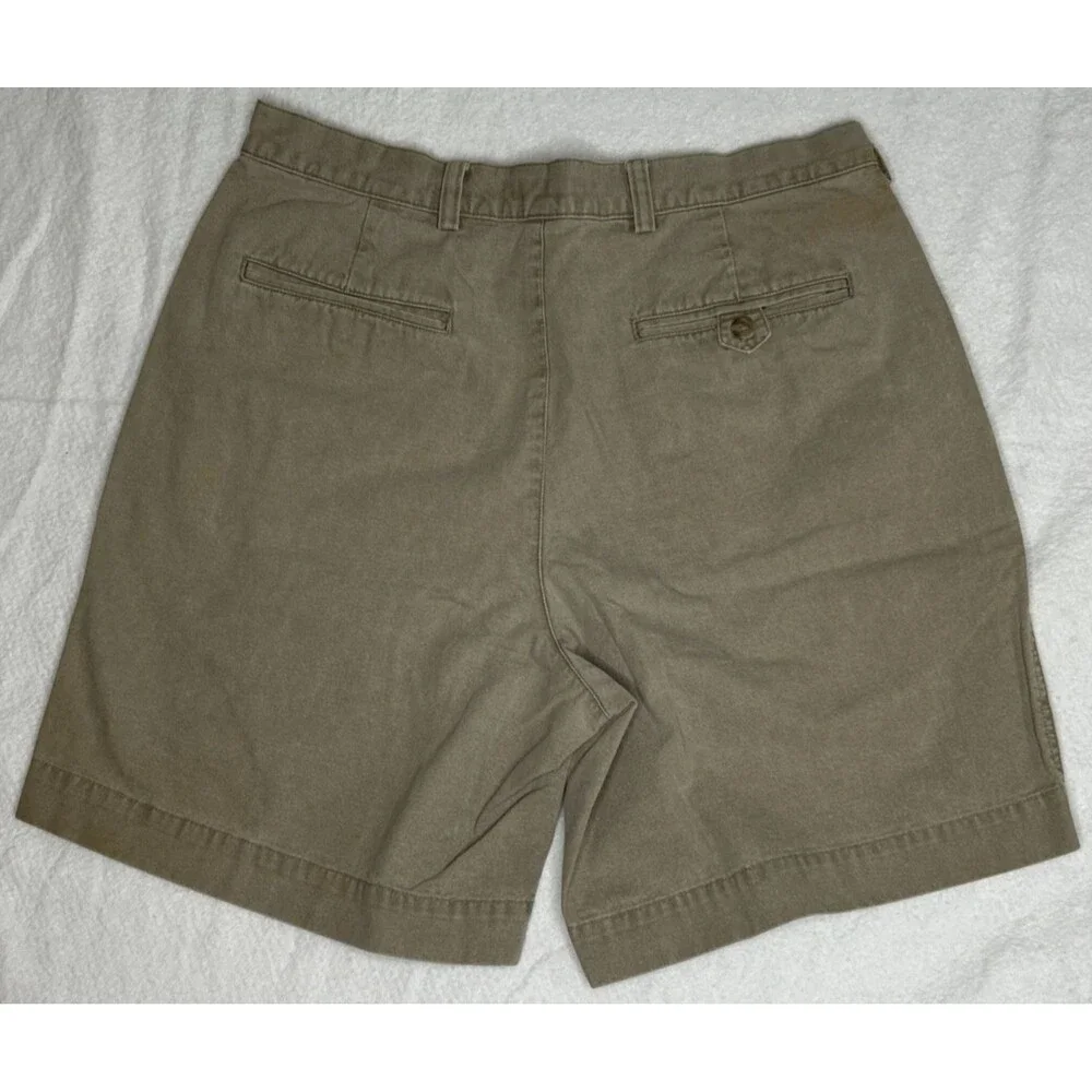 Vintage Banana Republic Safari Pleated Shorts Mens 34 Luggage Embroiderd Logo
